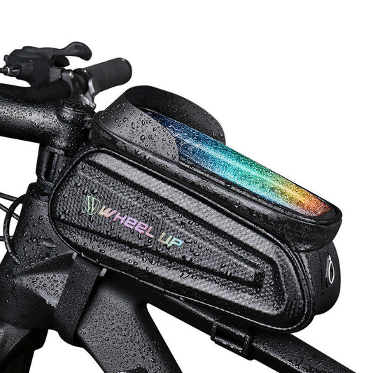 HKM-889491 Hard Shell Bicycle Bag with Touch Screen for Mountain Bikes - Front Beam and Saddle Bag Riding Storage