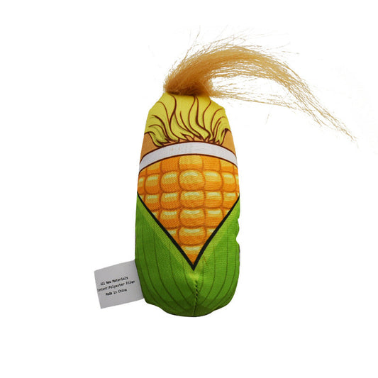 HKM-233811 Plush Cat Toy Teaser - Corn Design, Soft Material for Interactive Play