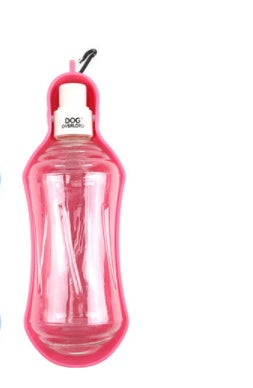 HKM-949075 Portable Dog Water Bottle with Metal Buckle for Outdoor Adventures - Available in Multiple Colors