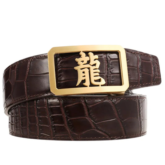 HKM-424339 Cow Leather Belt for Men - Model LY36-61342-8, Durable and Stylish Design