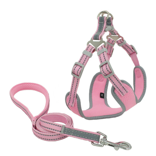 HKM-696851 Reflective Breathable Nylon Mesh Dog Harness - Multiple Colors Available