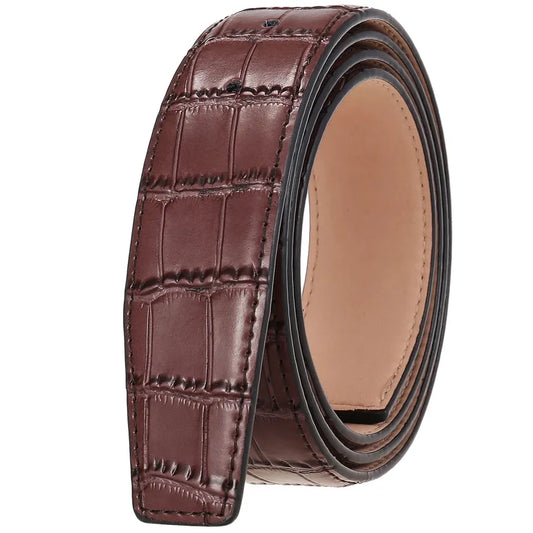 HKM-427795 Genuine Leather 3.8CM Colourful Punching Belt - Versatile Fashion Accessory