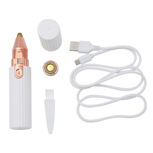 HKM-939091 2-in-1 Electric Eyebrow Trimmer and Hair Removal Device - Portable Mini Shaver for Face and Body Hair Removal