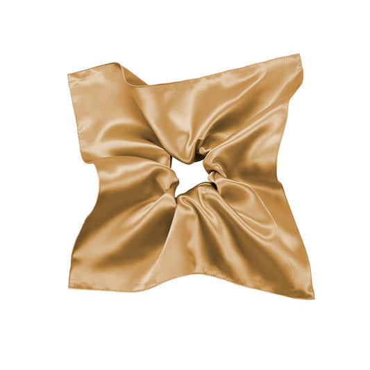 HKM-722579 Silk Square Hair Ring Accessories in Solid Colors - Navy Blue, Black, Gray Pink, Gold, Wine Red, Rose Gold, Light Brown