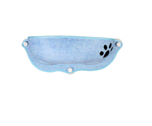HKM-728915 Semi-Circular Felt Cat Nest for Window Sill with Cozy Cat Pad