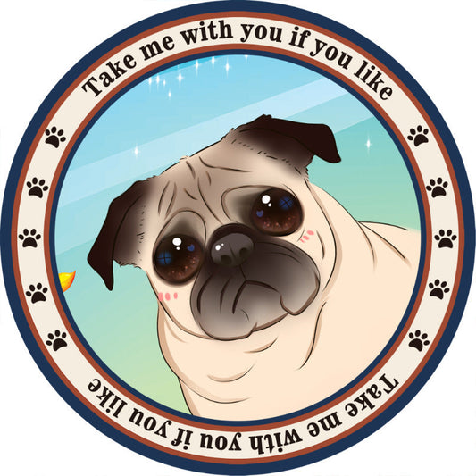 HKM-684307 Cartoon Dog Carpet for All Seasons - Non-Slip Round Pet Mat in Two Sizes