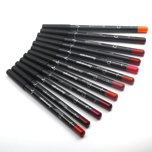 HKM-845075 Matte Velvet Lipstick Pen - Waterproof, Non-Marking, 12 Color Options, 1.5g