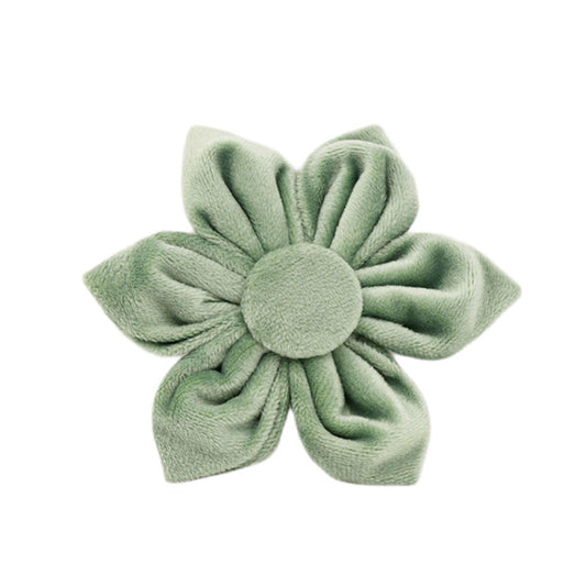 HKM-337555 Velvet Pet Collar Set with Bow Knot, Flower, Leash, Vest, and Poop Bag