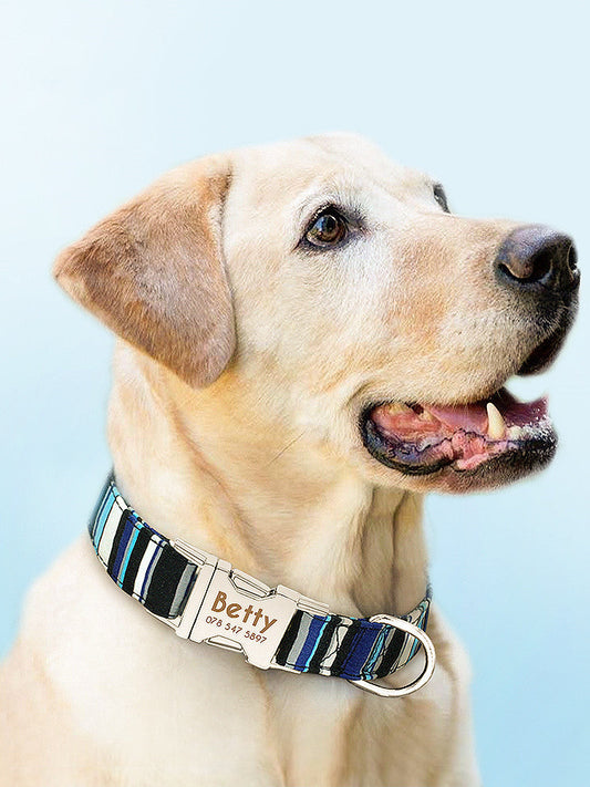 HKM-306771 Reflective Nylon Dog Leash for Medium-Sized Breeds - 1.5m Length, Available in Multiple Colors