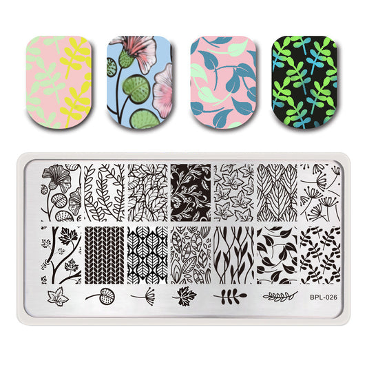 HKM-776659 Rectangular Nail Print Plate Tool for Artistic Nail Designs