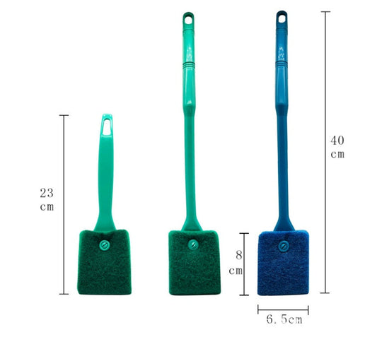 HKM-402067 Aquarium Long Handle Double-Sided Cleaning Brush for Optimal Tank Maintenance
