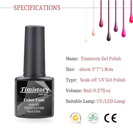 HKM-468243 80W Nail Phototherapy Lamp Set with Gel Nail Polish in 20 Colors and Base/Top Coat