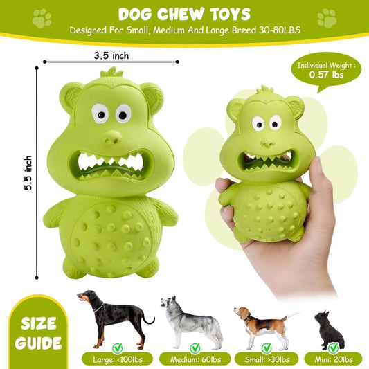 HKM-532179 Durable Natural Rubber Squeaky Dog Toy for Aggressive Chewers - Interactive and Long-Lasting Chew Toy for Medium to Large Dogs