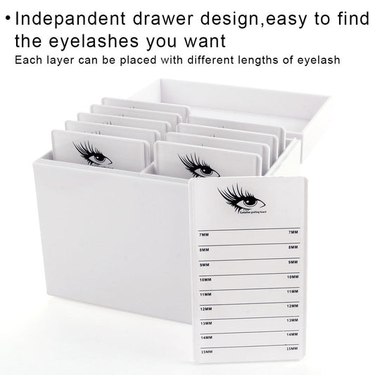 HKM-436371 Acrylic Eyelash Storage Box with Dust-Proof Flip Cover for Easy Organization