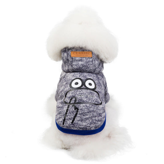 HKM-345171 Casual Cotton Dog Clothes in Yellow, Gray, and Green for All Breeds - Sizes S to XXL