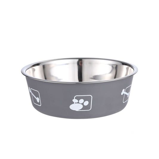 JMT-887306 Stainless Steel Pet Food Bowl in Multiple Sizes with Durable PP Base