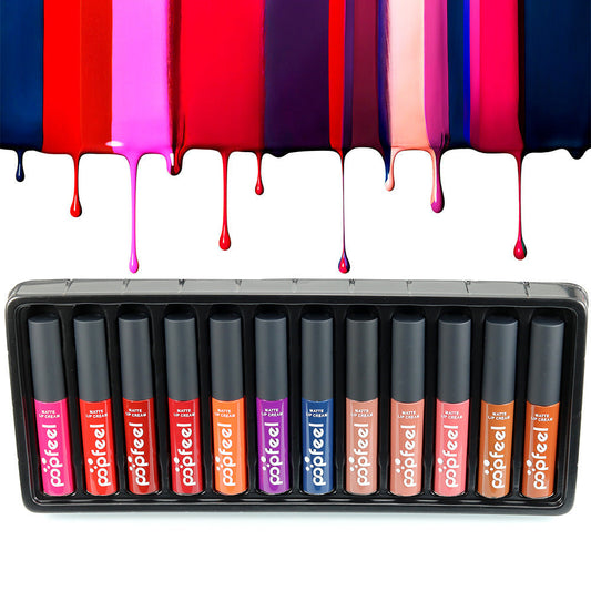 HKM-843923 12-Color Lip Gloss Set for All Skin Types - Long-Lasting and Versatile Shades