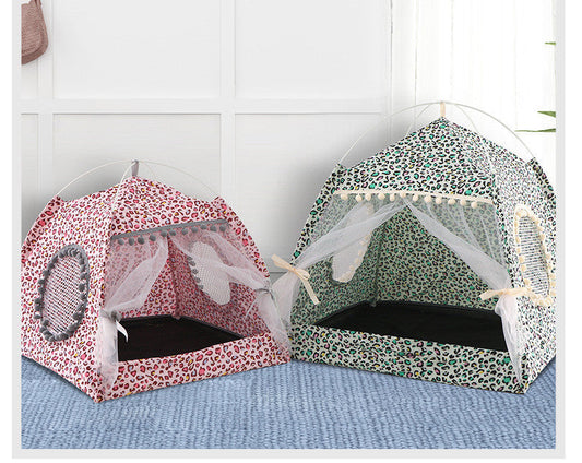 HKM-580883 Pet Tent for Cats and Dogs - Detachable Net Cover, Comfortable and Portable Sleeping Space, Available in Multiple Sizes and Colors