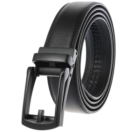 HKM-263955 Men's Leather Automatic Buckle Belt - Style LY33-32314-1