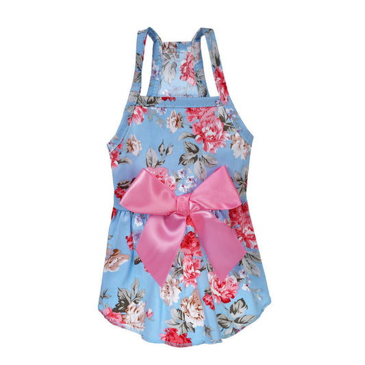 HKM-484627 Princess Summer Dress for Pets - Stylish and Comfortable Cotton Clothing in Various Patterns and Sizes 8/XS to 16/XL