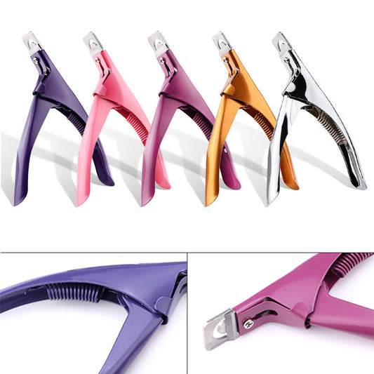 HKM-081619 U-Shaped Cross Scissors for Nail Manicure - Stainless Steel, Multiple Colors Available