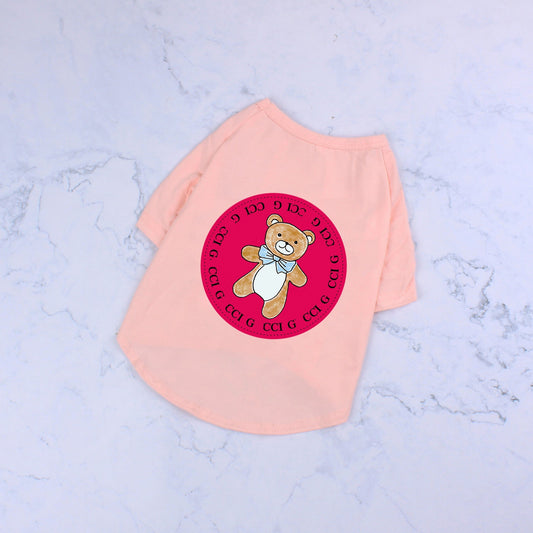 HKM-933843 Cotton Short Sleeve T-Shirt for Pets - Casual and Comfortable Wear