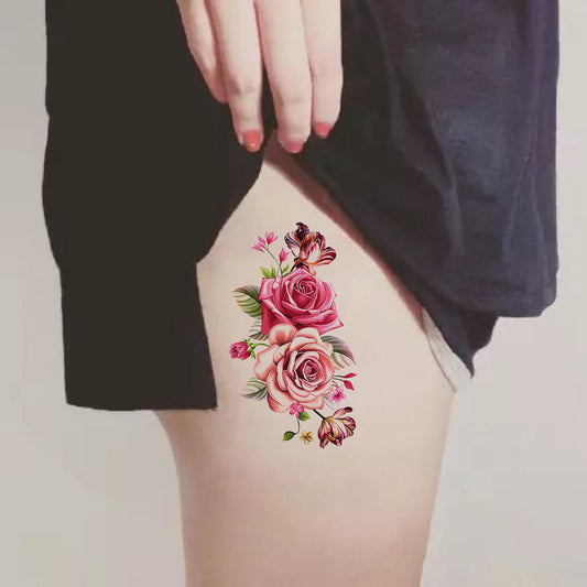 HKM-580051 Large Floral Temporary Body Tattoo - 21 cm x 14.8 cm