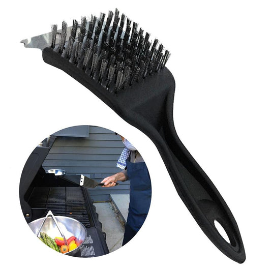 HKM-561491 Durable Wire Bristle BBQ Grill Cleaning Brush for Home and Outdoor Use