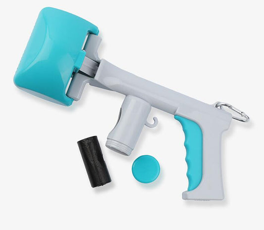 HKM-0577341 Extended Handle Toilet Picker for Dogs and Cats - Plastic, Blue, Available in Small and Large Sizes