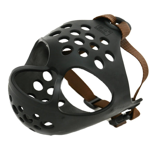 HKM-6006973 Soft Rubber Dog Mouth Cover - Anti-Bite Pet Mask, Size S-XL, Black
