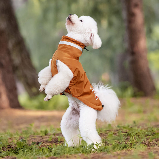 HKM-9065917 Reflective Outdoor Raincoat for Dogs - Waterproof and Windproof Poncho in Multiple Colors and Sizes
