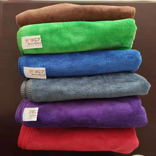 KTX-002515 Large Thick Microfiber Fleece Towel for Efficient Car Wiping – 450g in Multiple Colors