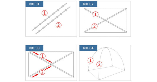 HKM-010323 Dormitory Yurt Mosquito Net with Polyester Fiber and Fiberglass Rod, 195x90x95CM