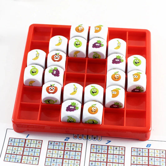 HKM-011731 Intelligent Fruits Sudoku Educational Board Game for Parent-Child Interaction, Ages 3+