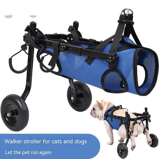 HKM-011987 Blue Aluminum Alloy Pet Wheelchair for Disabled Dogs