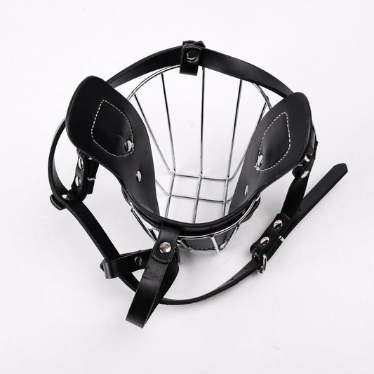 HKM-013139 Dog Safety Leather Bark Stopper Mouth Guard