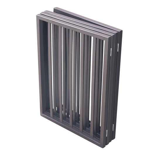 HKM-013651 Folding Pet Gate for Doorways and Stairs - Lightweight, Easy to Move and Store, Dark Brown