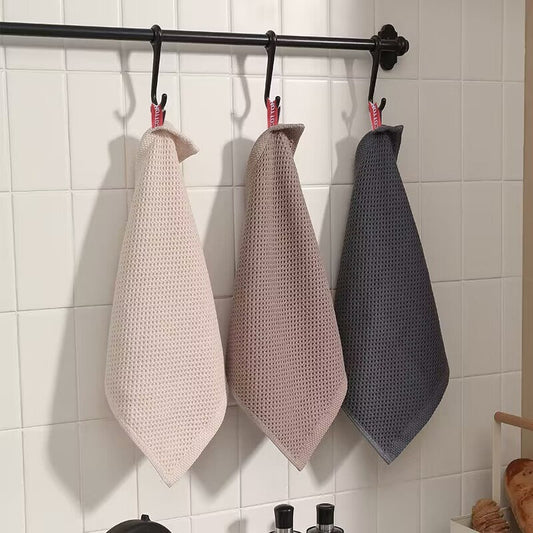 KTX-020627 Honeycomb Absorbent Cotton Face Towels - 3 Pack or 6 Pack in Various Colors