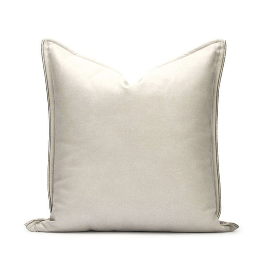 HKM-020755 Coffee Color Square PU Leather Sofa Pillow, 50x50cm with Insert, Modern Simple Design