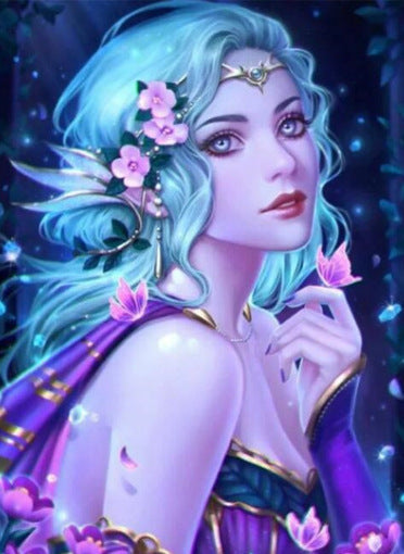 KTX-023507 Frameless DIY Digital Oil Painting of Taoyuan Dreamland - Landscape & Floral Art на Linen