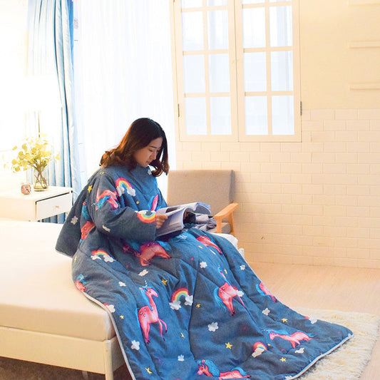 HKM-024723 Cozy 1.5x2m Dormitory Quilt with Chemical Fiber Filling in Vibrant Colors