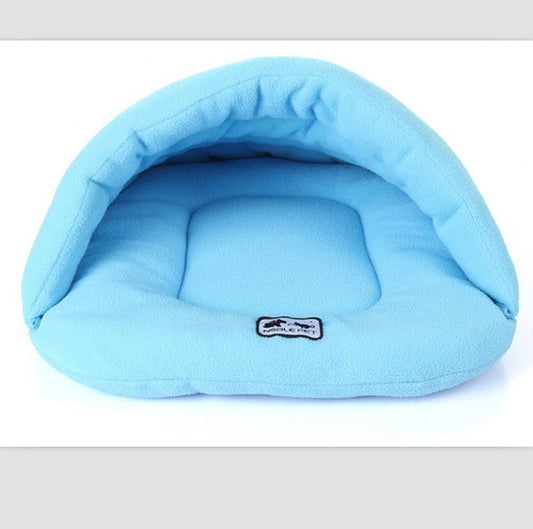 HKM-026323 Cozy Fleece Cave Sleeping Bag for Small Pets - Available in Multiple Colors & Sizes