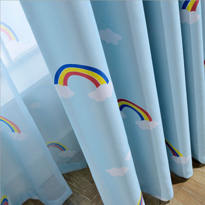 KTX-029971 Colorful Rainbow Blackout Curtains for Kids' Bedrooms – Variety of Styles and Sizes