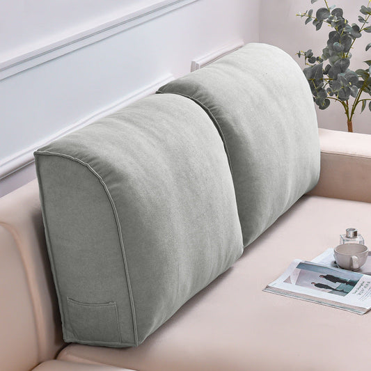 HKM-030163 Large Luxury Velvet Curl Backrest Pillow for Bay Windows and Bedside Use - Multiple Color Options Available