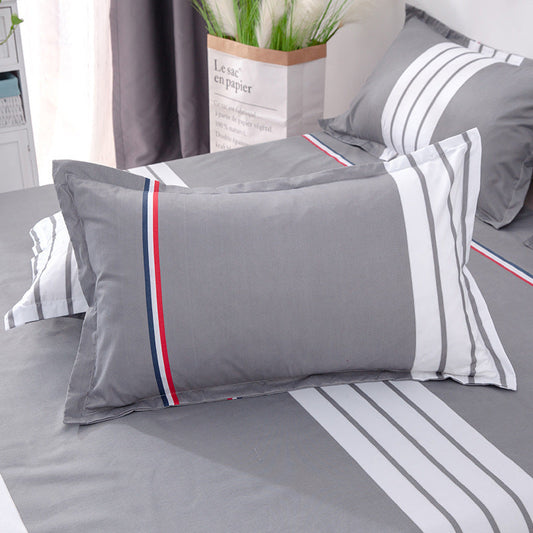 HKM-033043 Floral Design Aloe Cotton Duvet Cover Set for 2.0m Bed - 3-Piece Bedding