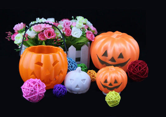 HKM-033171 Halloween Pumpkin LED Light Decoration - Various Sizes Available in Colorful Plastic