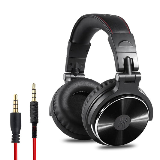 HKM-043987 Wired Headphones with Large Earmuffs and Shared Port Technology for Dual Audio Connection