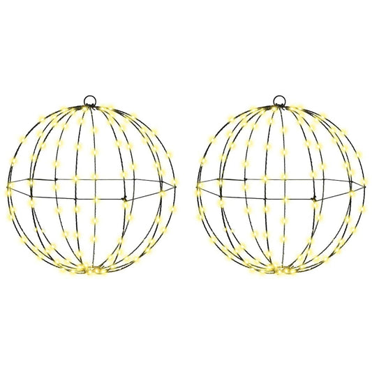 HKM-048339 Warm White LED Ball Ornament with 192 Lights – Metal Décor for Indoor and Sheltered Outdoor Use