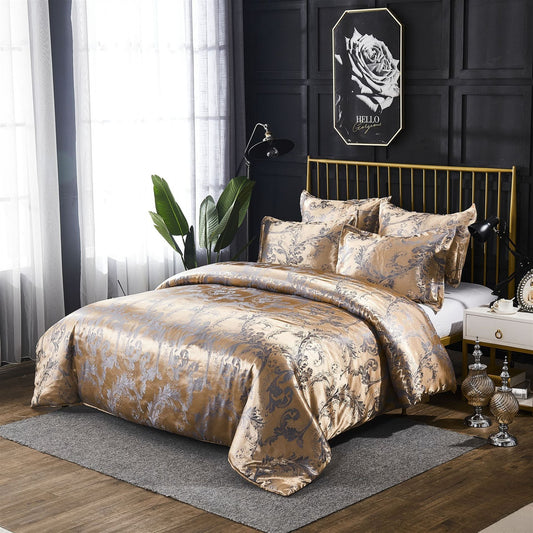 HKM-049299 Three-Piece Polyester Bedding Set with Reactive Print, Various Sizes Available