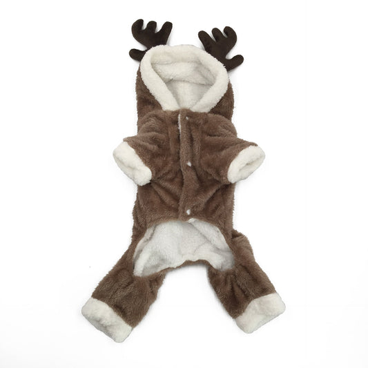 HKM-054931 Cozy Coral Fleece Christmas Dog Apparel for Winter Celebrations